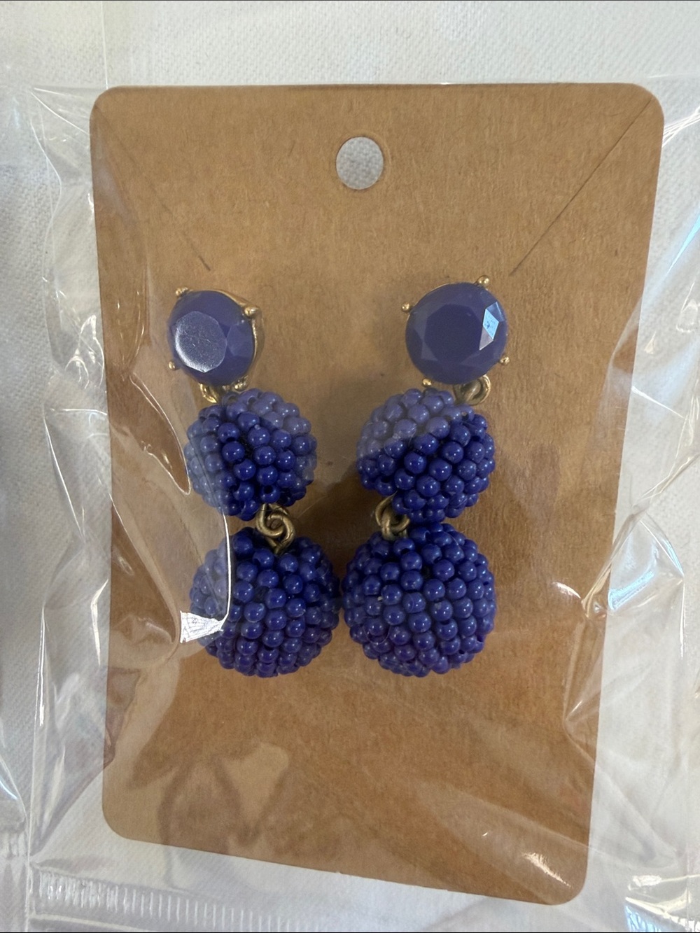 Royal blue Beaded Drop Earrings - Women Jewelry